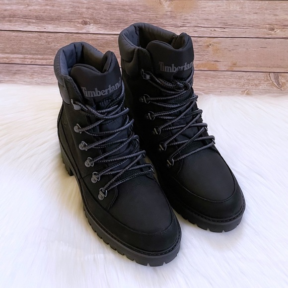 Timberland Women’s Courmayeur Valley Black Waterproof Hiker Boots - Picture 3 of 8